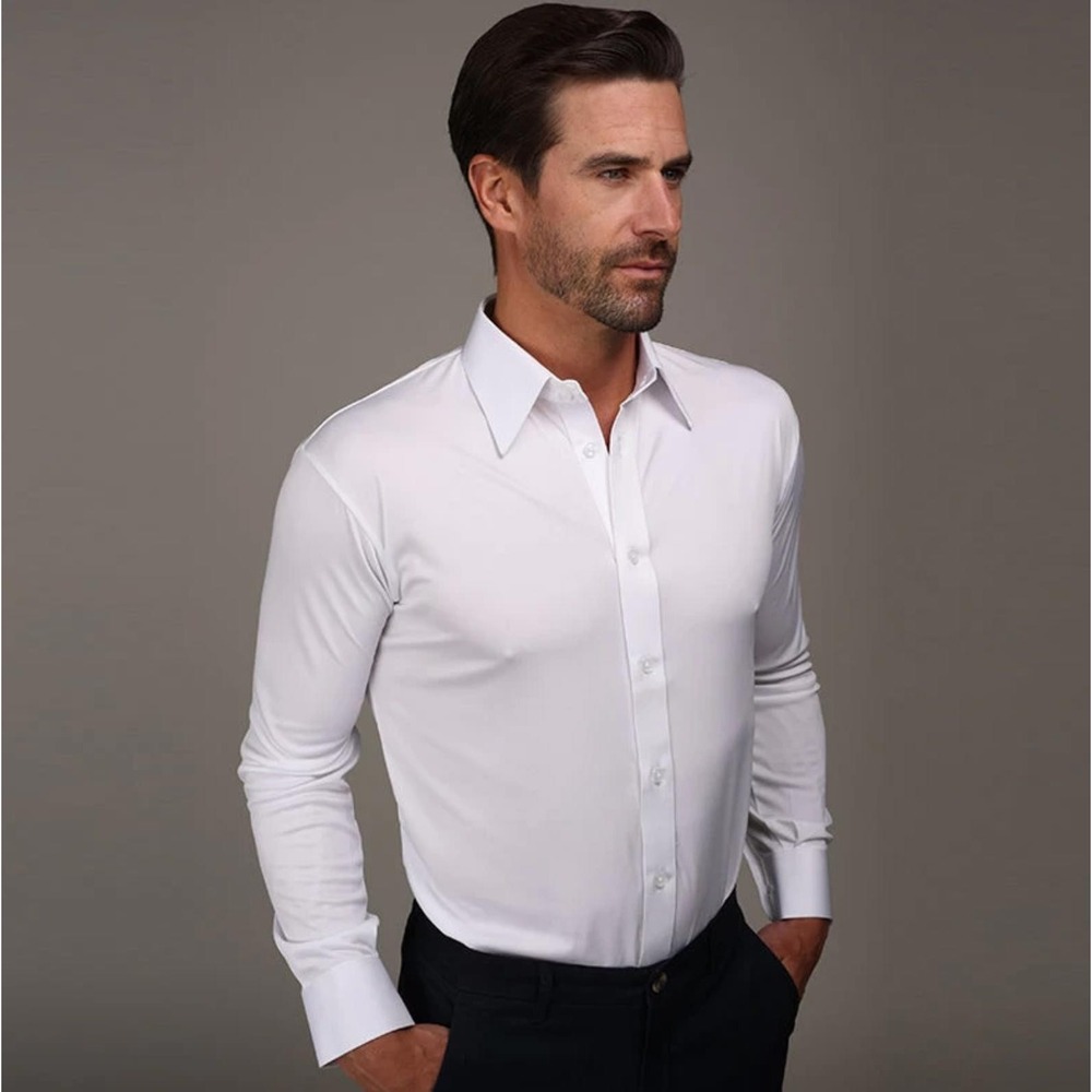 Collars & Co. NWOT Quattro Flex Dress Shirt English Spread Collar - Size Medium
